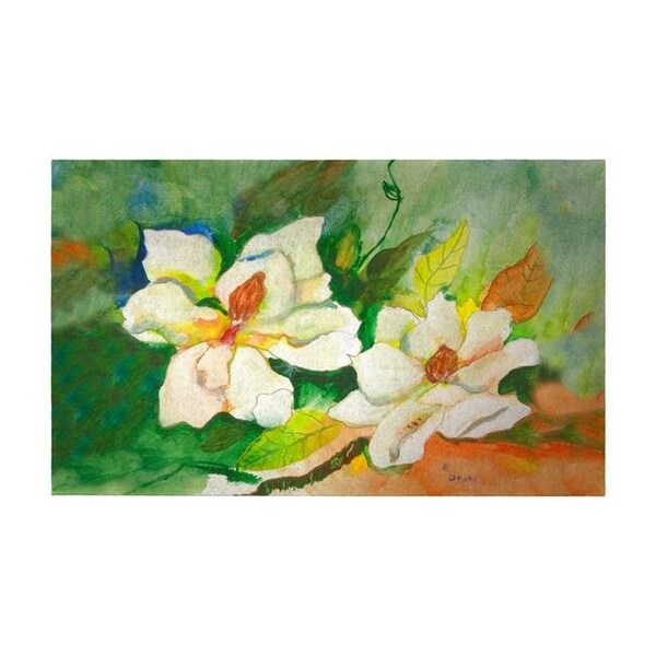 Betsy Drake Betsy Drake DM251G Magnolias Door Mat - 30 x 50 in. DM251G - main